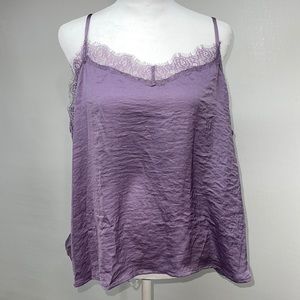 Silky with lace tank top